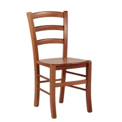 Brocéliande Chaise de cuisine rustique en bois massif avec assise bois