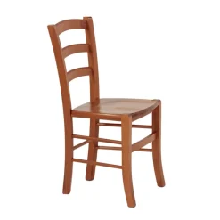 Brocéliande Chaise de cuisine rustique en bois massif avec assise bois