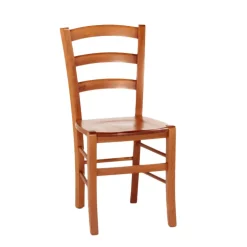 Brocéliande Chaise de cuisine rustique en bois massif avec assise bois