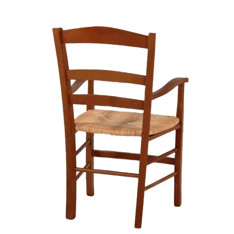 Brocéliande Fauteuil en bois rustique et paille