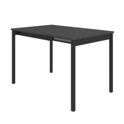 Cabrio Table snack carrée extensible en stratifié avec pieds en métal