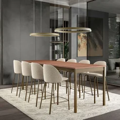 Cabrio Table snack rectangulaire extensible en stratifié fabriquée en Belgique