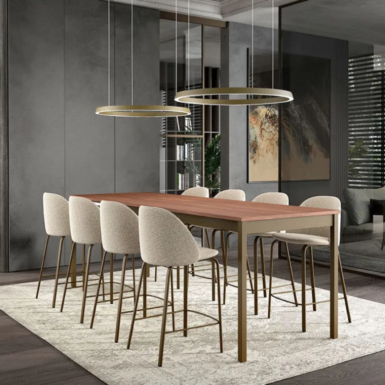 Cabrio Table snack rectangulaire extensible en stratifié fabriquée en Belgique