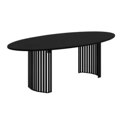 Canvas Grande table design ovale avec pieds ajourés