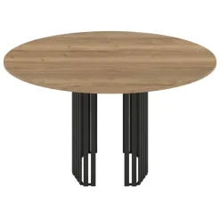 Canvas Table design ronde avec pied central en métal