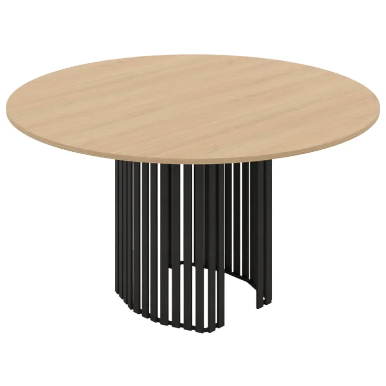 Canvas Table design ronde avec pied central en métal