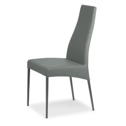 Carla Chaise en cuir de salle à manger italienne