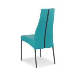 Carla Chaise en cuir de salle à manger italienne