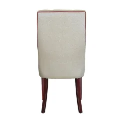 Carol Chaise matelassée en tissu pieds bois