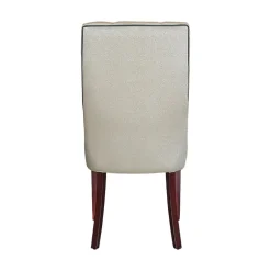 Carol Chaise matelassée en tissu pieds bois