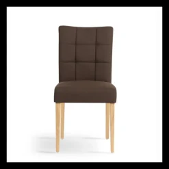 Carré Chaise Mobitec® en tissu et pieds en bois dossier piqué