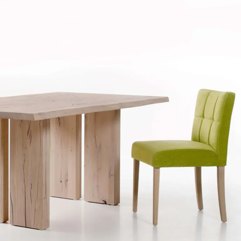 Carré Mobitec® Chaise rembourrée en bois et tissu