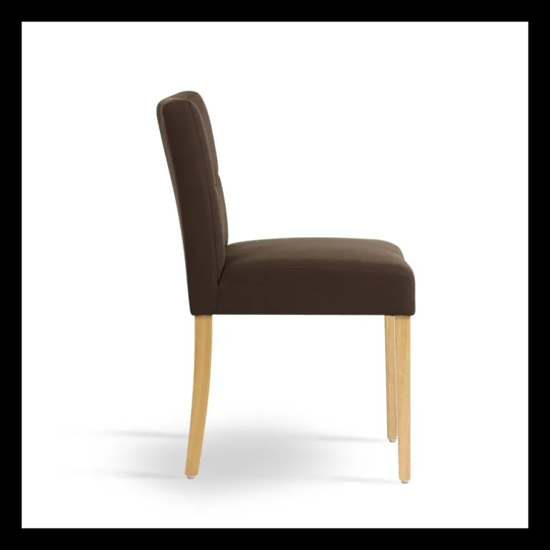 Carré Mobitec® Chaise rembourrée en bois et tissu