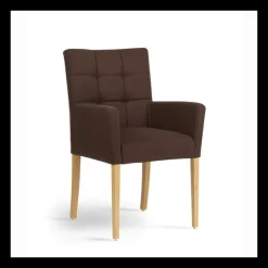 Carré Mobitec® Fauteuil de salon contemporain en bois et tissu