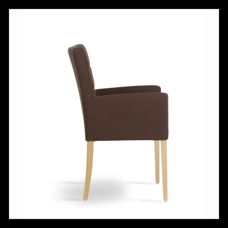 Carré Mobitec® Fauteuil de salon contemporain en bois et tissu