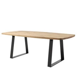 Carte Table tonneau industrielle avec pieds traîneau