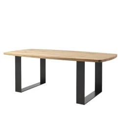 Carte Table tonneau industrielle avec pieds traîneau