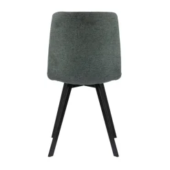 CarviChaise moderne matelassée en tissu avec pied en métal