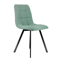 CarviChaise moderne matelassée en tissu avec pied en métal