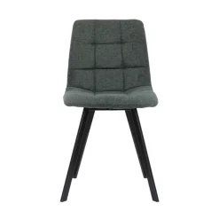 CarviChaise moderne matelassée en tissu avec pied en métal