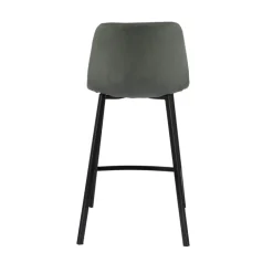 CarviTabouret matelassé hauteur snack en tissu