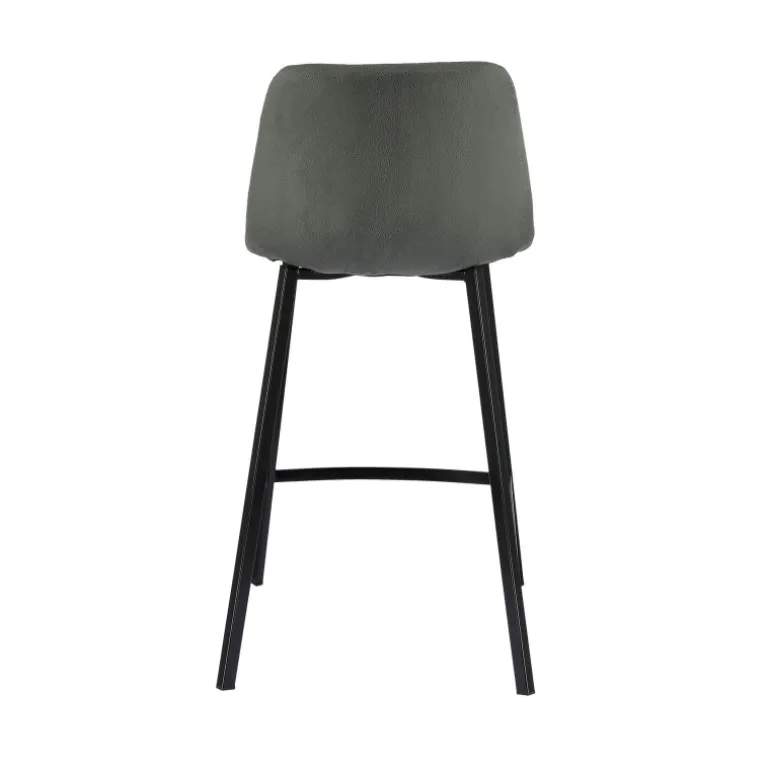 CarviTabouret matelassé hauteur snack en tissu