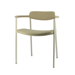 Cassis Fauteuil moderne en tissu avec accoudoirs et pieds en métal