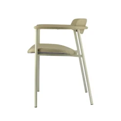 Cassis Fauteuil moderne en tissu avec accoudoirs et pieds en métal
