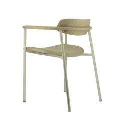 Cassis Fauteuil moderne en tissu avec accoudoirs et pieds en métal