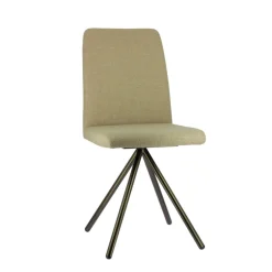 Charentes Chaise moderne en tissu et pieds métal