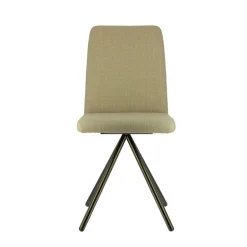 Charentes Chaise moderne en tissu et pieds métal