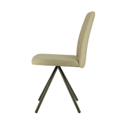 Charentes Chaise moderne en tissu et pieds métal