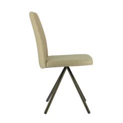 Charentes Chaise moderne en tissu et pieds métal