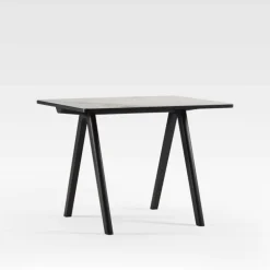 Chevron Table haute de designer en céramique et bois