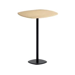 Circa Table de bar carrée aux bords arrondis avec pied central