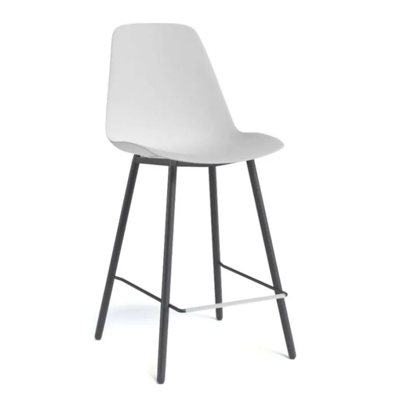 Claudio Tabouret snack moderne avec coque en polypropylène