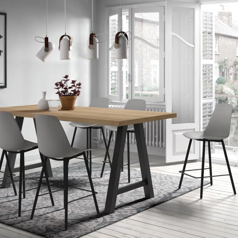 Claudio Tabouret snack moderne avec coque en polypropylène