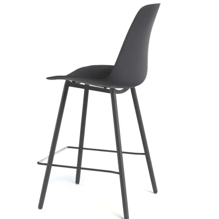 Claudio Tabouret snack moderne avec coque en polypropylène