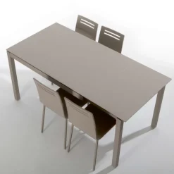 Céleste Table de cuisine petit espace en céramique avec allonge