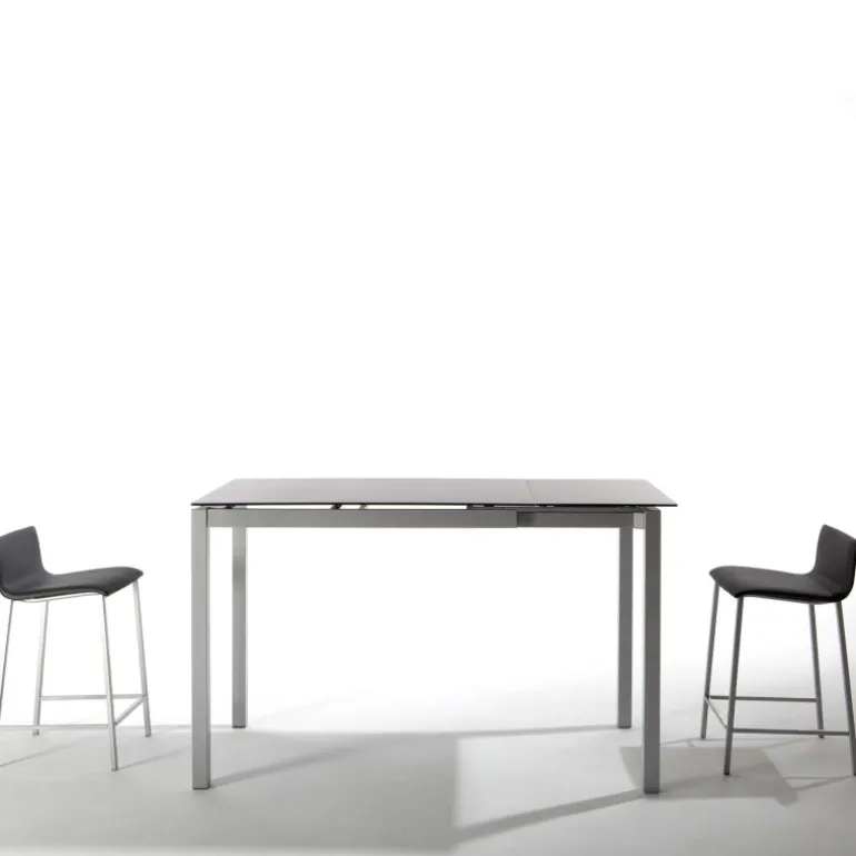 Céleste Table snack de cuisine petit espace en céramique avec allonge