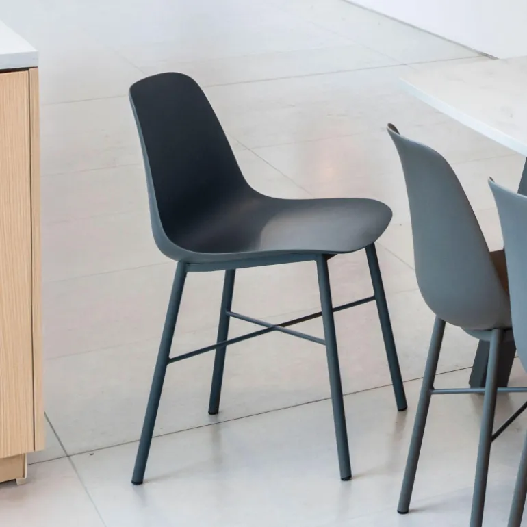 Cloe Chaise moderne en polypropylène et métal