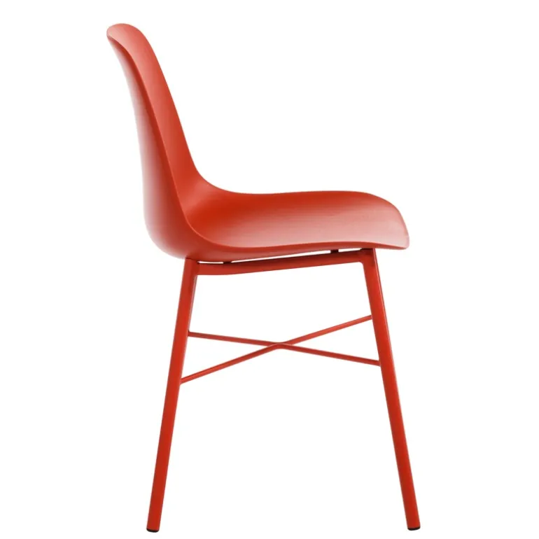 Cloe Chaise moderne en polypropylène et métal