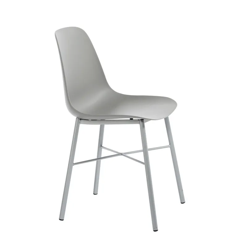 Cloe Chaise moderne en polypropylène et métal