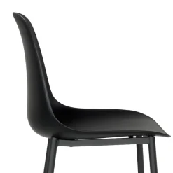 Cloe Tabouret snack moderne en polypropylène et métal