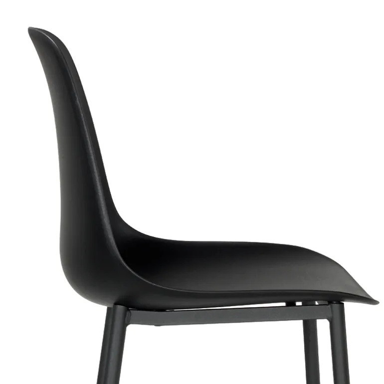 Cloe Tabouret snack moderne en polypropylène et métal