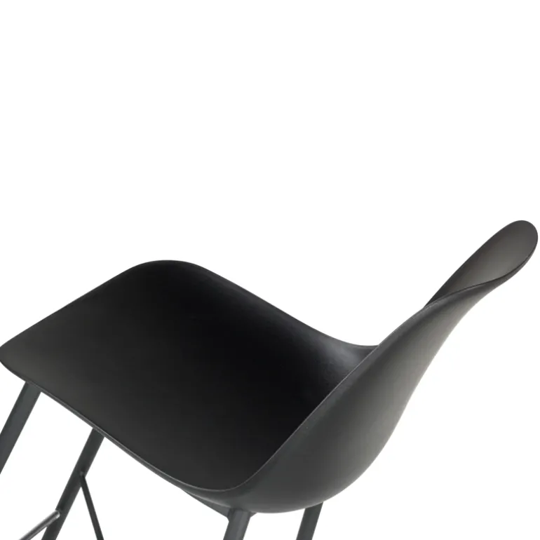 Cloe Tabouret snack moderne en polypropylène et métal