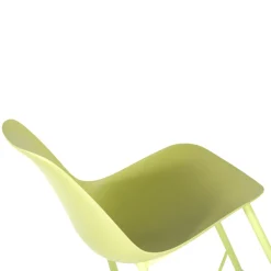 Cloe Tabouret snack moderne en polypropylène et métal