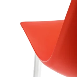 Cloe Tabouret snack moderne en polypropylène et métal