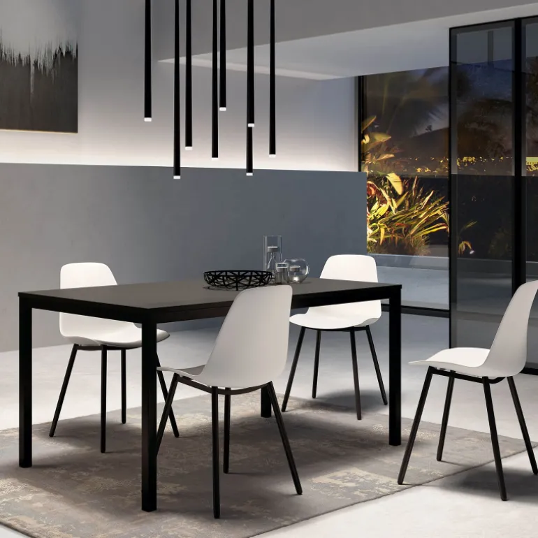 Cobra Table rectangulaire plateau stratifié et pieds en métal