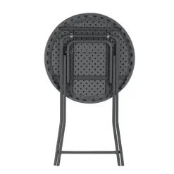 CocktailTable pliante mange debout hauteur 110 cm gris foncé